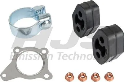 Produktbild von HJS Montagesatz Katalysator Montagesatz Abgasanlage 82 11 9200 für VW Polo Schrägheck (6R1, 6C1)