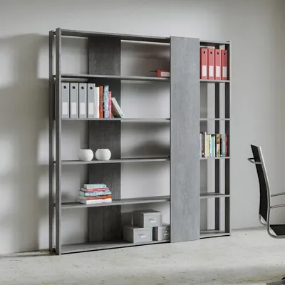 Immagine prodotto di Libreria Moderna 5 Ripiani 178x36x204 cm in nobilitato Grigio
