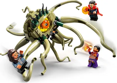 Produktbild von LEGO 76205 Marvel Duell mit Gargantos, Oktopus-Monster mit beweglichen Tentakeln und Dr. Strange Minifigur, Spielzeug für Kinder ab 8 Jahren