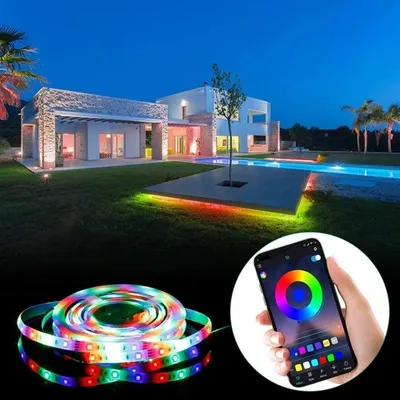 Image de Ruban LED pour Télévision RGBW Wifi DC5V 60 LED/m 2m + Télécommande et Contrôler Wifi