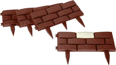 Produktbild von Rasenkante Strend Pro Garden GB004, 45x29 cm, Kunststoff, Solar, LED, Packung 4 Stk., Länge ca. 1,80 m
