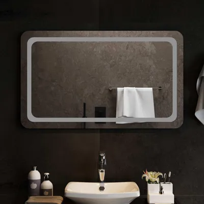 Obrázok produktu pre LED zrkadlo do kúpeľne, priehľadné, 100 x 60 cm, tvrdené sklo