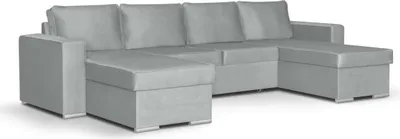 Produktbild von U-Ecksofa mit Schlaffunktion PANORAMIX-U - Hellgrau