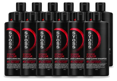 Image de 12 flacons de shampooing colorant Syoss pour cheveux colorés - 440 ml - Pack économique - 12 pièces