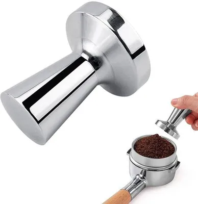 Obrázek produktu pro Tamper na espresso 40 mm, nerezový pěch na kávu pro kavárny a milovníky kávy, baristické příslušenství, pěch na kávu s regulací páry