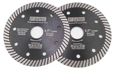 Productafbeelding van Diamantzaagschijf, 2 stuks, 115 mm x 22,23 mm, extra dun, geschikt voor porselein, tegels, marmer, keramiek, graniet