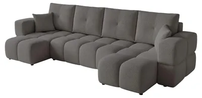 Produktbild von Ecksofa in U-Form Casidi U mit Schlaffunktion Centaur 15 Dunkelgrau Boucle Bettkasten