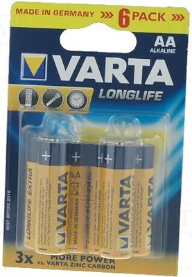Produktbild von 1x Batterie: alkalisch  Anz.Bat: 6 4 106 101 436 Batterien 1,5V AA