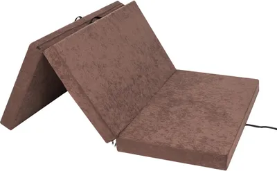 Produktbild von Materac składany Pillowprim, materac do sypialni, materac dla gości, materac kempingowy, miejsce do spania, powierzchnia do leżenia, materac plażowy, 200 x 120 cm, jasnobrązowy