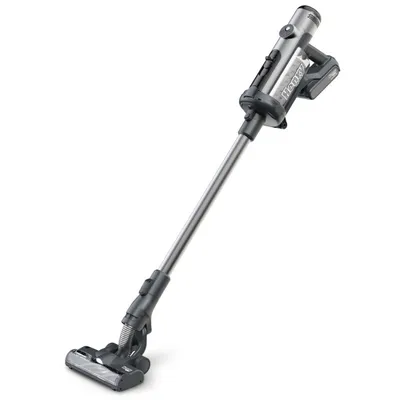 A cordless vacuum cleaner is shown against a white background.