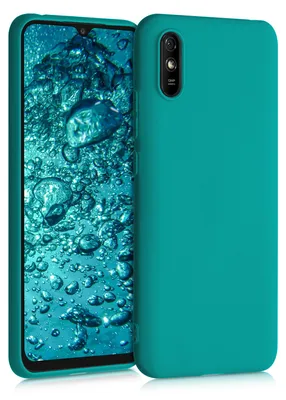 Produktbild von kwmobile Handyhülle für Xiaomi Redmi 9A / 9AT Hülle - TPU Case - Kabelloses Laden - Schutzhülle Cover in Petrol matt