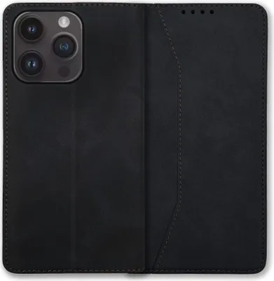Produktbild von Bookstyle 'Premium' Schutzhülle Klapphülle Schutztasche Etui Cover für Apple iPhone 14 Pro Max - Schwarz
