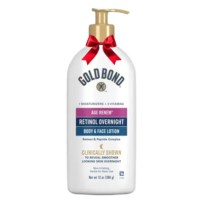 Produktbild von Gold Bond Age Renew Retinol Overnight Body & Face Lotion, With Retinol & Peptide Complex, 13 oz.