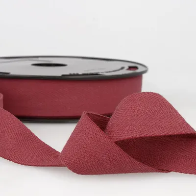 Imagen del producto de Cinta de algodón color burdeos, 10 metros de largo, 30 mm de ancho