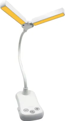 Produktbild von Mini-Buchlampe mit Doppelkopf, ansteckbare Leselampe fuer die Augenpflege fuer Studenten, wiederaufladbare Schreibtischlampe, Touch-Steuerung, 3 einstellbare Farbtemperaturen, dimmbare Tischlampe, einstellbarer Beleuchtungswinkel