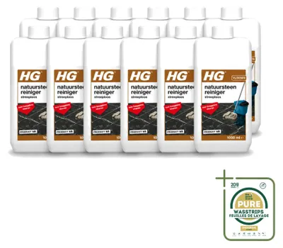 Produktbild von 12 x HG Natursteinreiniger streifenfrei für Hochglanzböden 1 l - Vorratspackung - 12 Stücke