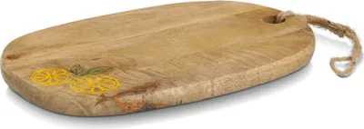 Produktbild von ZELLER 25705 Schneide-/ Servierbrett LEMON aus Mangoholz, ca. 38 x 25 x 2 cm