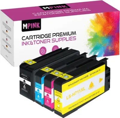 Produktbild von 4x Druckerpatronen für HP CZ130A CZ131A CZ132A CZ133A CMYK T120 T130 T520 T530 Series