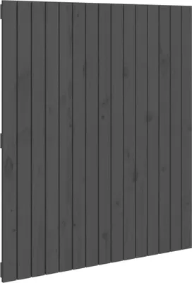 Produktbild von vidaXL Wand-Kopfteil Grau 95,5x3x110 cm Massivholz Kiefer