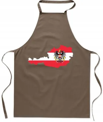 Produktbild von HaftNadruk Schürze Österreich Flagge Küchenschürze Kochschürze