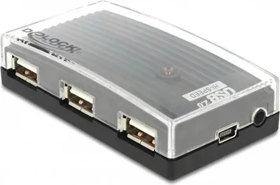 Produktbild von Delock - Hub - 4 x USB 2.0 - Desktop - AC