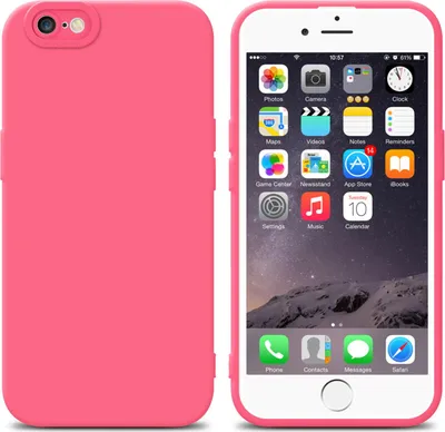 Image de Cadorabo Housse pour Apple iPhone 6 PLUS / 6S PLUS Housse de protection en rouge TPU Silicone Etui Case Housse pour téléphone portable