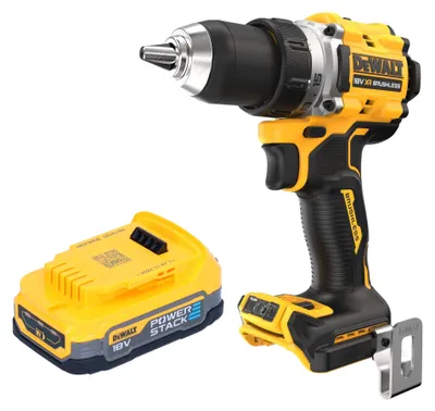 Zdjęcie produktu dla Akumulatorowa wiertarko-wkrętarka DeWalt DCD 800 N 18 V 90 Nm bezszczotkowa + 1x akumulator Powerstack 1,7 Ah - bez ładowarki