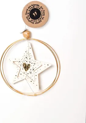 Produktbild von Goldsternornament Herz/Schnee
