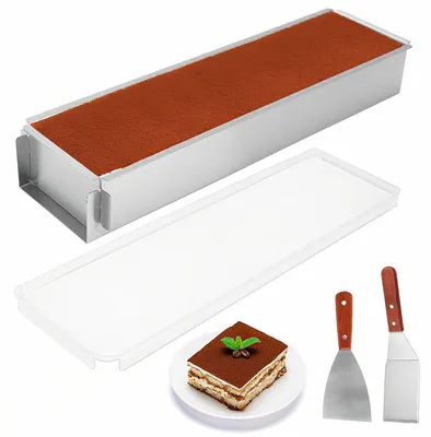 Produktbild von Omgoods – Rechteckige Backform mit Acryldeckel für Kuchen und Brot