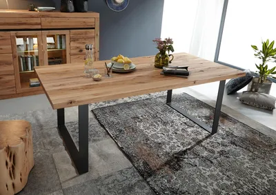 Produktbild von MASSIVMOEBEL24 Esstisch Wild-/Zerreiche 160x90x76 natur geölt MONTREUX #113