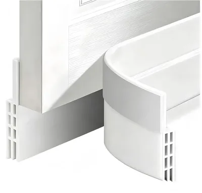 Obrázek produktu pro Těsnění pod dveře - Samolepicí - 100 cm - Bílá - 2 ks - Proti průvanu