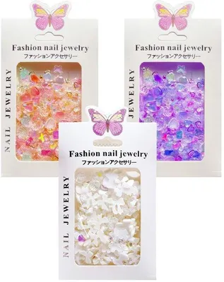 Image de Décorations pour ongles : 150 pièces - Ongles roses en résine/tricot - Formes de dauphins - Robustes/durables - Faciles à utiliser - Art des ongles