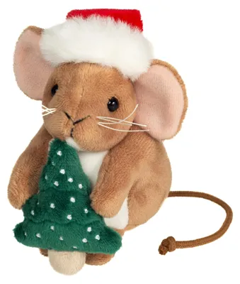 Produktbild von Teddy-Hermann Weihnachtsmaus mit Tannenbaum 11 cm