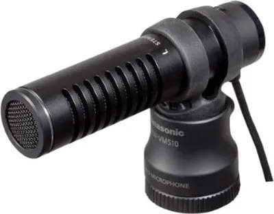 Produktbild von Panasonic VW-VMS10, Digitales Kameramikrofon, Kabelgebunden, Schwarz, - X920/910 - V720/710, 152,4 mm, 50,8 mm