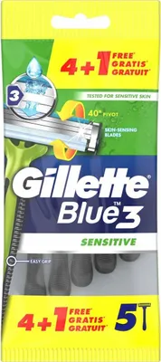 Image de GILLETTE Blue 3 Sensitive Disposable Razor Blades - 5 Pack