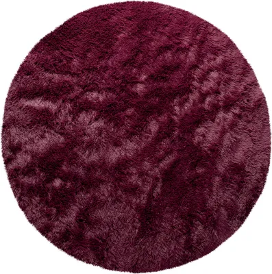 Produktbild von Hochflor Teppich Rund Wohnzimmer Shaggy Langflor Kunstfell Flauschig Einfarbig Grösse 200 cm Rund