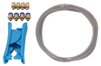 Image de Kit de tubes en PTFE de 2 m pour imprimante 3D Bambulab, avec coupe-tubes et raccords pneumatiques 4-M6 et 4-M10 pour filament de 1,75 mm