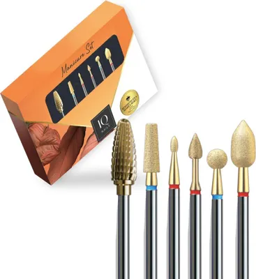 Produktbild von Expert Gold Power Set - Set mit 6 Bits für Hybrid, Gel, Acryl und Nagelhaut