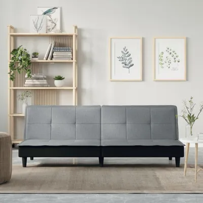 Produktbild von The Living Store Schlafsofa Hellgrau Stoff