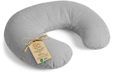 Zdjęcie produktu dla Poduszka do karmienia 150 cm w kształcie litery C rogal Jasnoszara