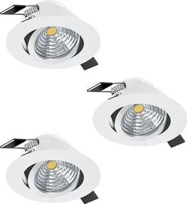 Image de Luminaire encastré à LED SALICETO, 3 pièces, blanc chaud, diamètre : 8,8 cm, blanc