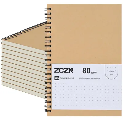 Immagine prodotto di Quaderno A5, formato 12 punti, spirale, 60 fogli, carta