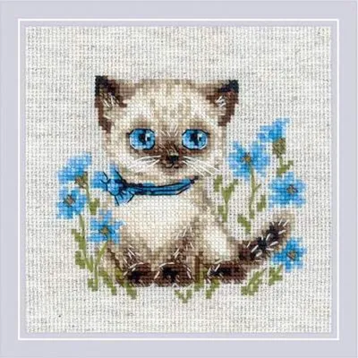 Produktbild von Riolis Zählstich Kit "Siamesisches Kätzchen", DIY, 15x15cm