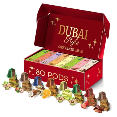 Produktbild von DUBAI Coffee Aroma Royal Mix – 80 Kaffeekapseln Selektion Box
