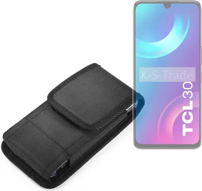 Produktbild von Holster Gürteltasche kompatibel mit TCL 30 Holster Gürtel Tasche wasserabweisend Handy Hülle Schutz Hülle Outdoor schwarz K-S-Trade