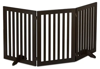 Produktbild von Sicherheitsgitter freistehend Türgitter Treppengitter - 70 cm hoch - Max. 154 cm breit - Braun