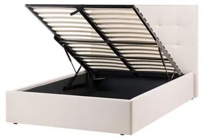 Obrázek produktu pro BELIANI Čalouněná postel s úložným prostorem 120 x 200 cm béžová stylová s čelem do moderní ložnice
