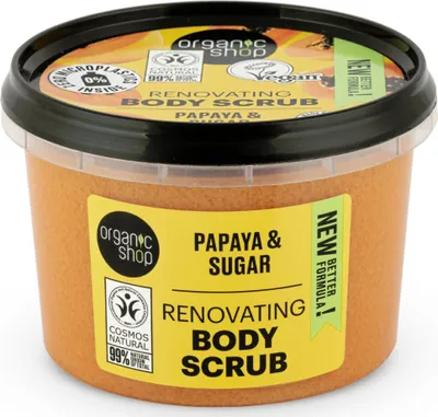 Image de Organic Shop - Gommage corporel à la papaye - Exfoliant et hydratant - 250 ml - 1 pièce