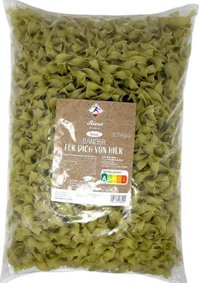 Produktbild von Riesa Nudeln Spinat Bänder 2,5 kg Vorratspack Bandnudeln Pasta Gastro