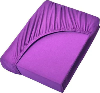 Produktbild von Famanu Spannbettlaken 100% Baumwolle - 120 x 200 cm, lila